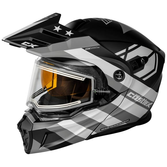 Castle CX950 V2 General Modular Snow Helmet w/Electric Shield Black/Silver XXL