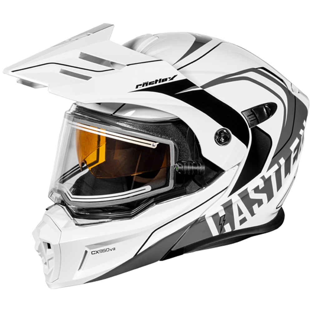 Castle CX950 V2 Wake Modular Snow Helmet w/Electric Shield White