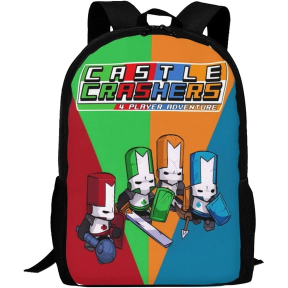 Castle Cartoon Crashers Backpacks Laptop Bag Unisex Anime High-capacity Double Shoulder Bag Daypack for Camping Travel School