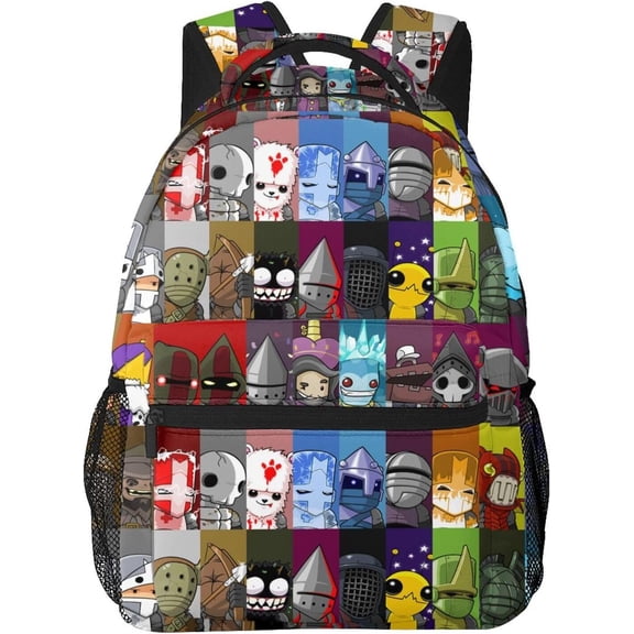 Castle Cartoon Crashers Backpacks Laptop Bag Unisex Anime High-capacity Double Shoulder Bag Daypack for Camping Travel School