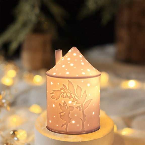 Castle Ceramic Candle Holder – Elegant Handcrafted Candle Stand for Home Decor, Aromatherapy, Birthday Gift, High-End Ornament for Living Room, Study, Bedroom