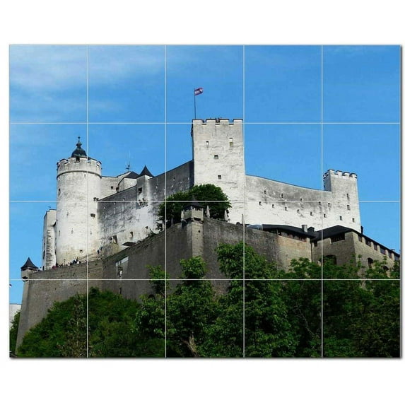Castle Ceramic Tile Mural Kitchen Backsplash Bathroom Shower, 400476-M54