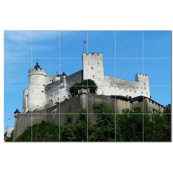 Castle Ceramic Tile Mural Kitchen Backsplash Bathroom Shower, 400476-M64