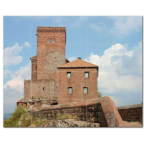Castle Ceramic Tile Mural Kitchen Backsplash Bathroom Shower, 400489-XL54
