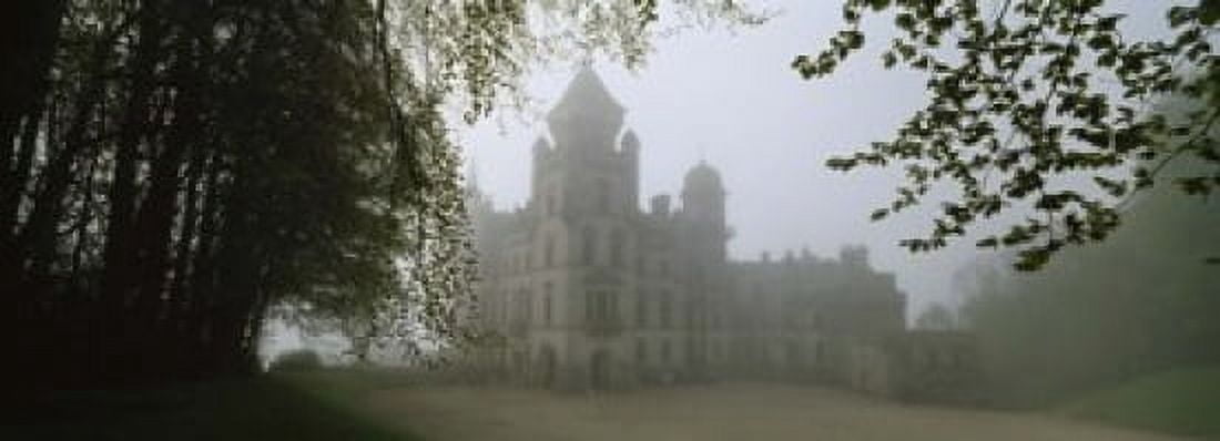 Castle Covered With Fog Dunrobin Castle Highlands Scotland United Kingdom Canvas Art - Panoramic Images (18 x 7)