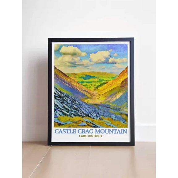 Castle Crag Mountain Wall Art - Honister Slate Mine Decor Home Decor Vintage Art Print Cute Birthday Gift Wall Art