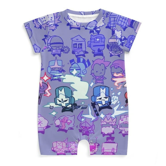 Castle Crashers Baby One-Piece Rompers Short Sleeve Bodysuits Jumpsuit Newborn Infant Toddler Summer Outfit Kid Clothing Sets