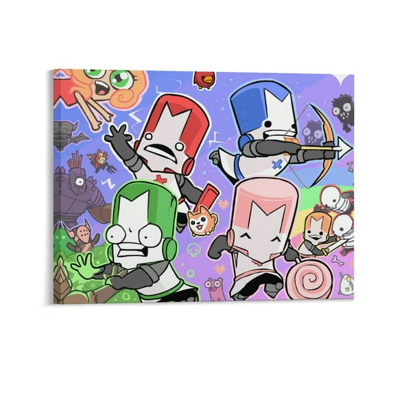Castle Crashers Cartoon Decorative Painting Canvas Wall Poster Art Picture Painting Hanging Picture Gift Living Room Posters Bedroom Painting Decor