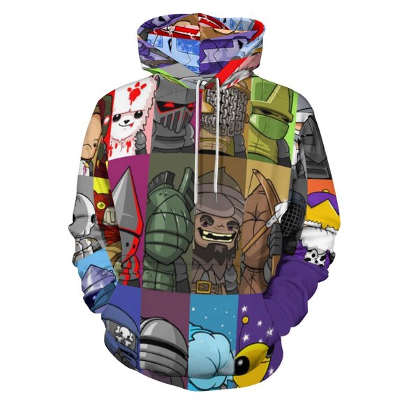 Castle Crashers Fashion Sweatshirts Hoodies For Mens And Womens 3D Printing Hoody Pullover Winter Daily Unisex Adult Hooded Clothes With Drawstring And Pocket