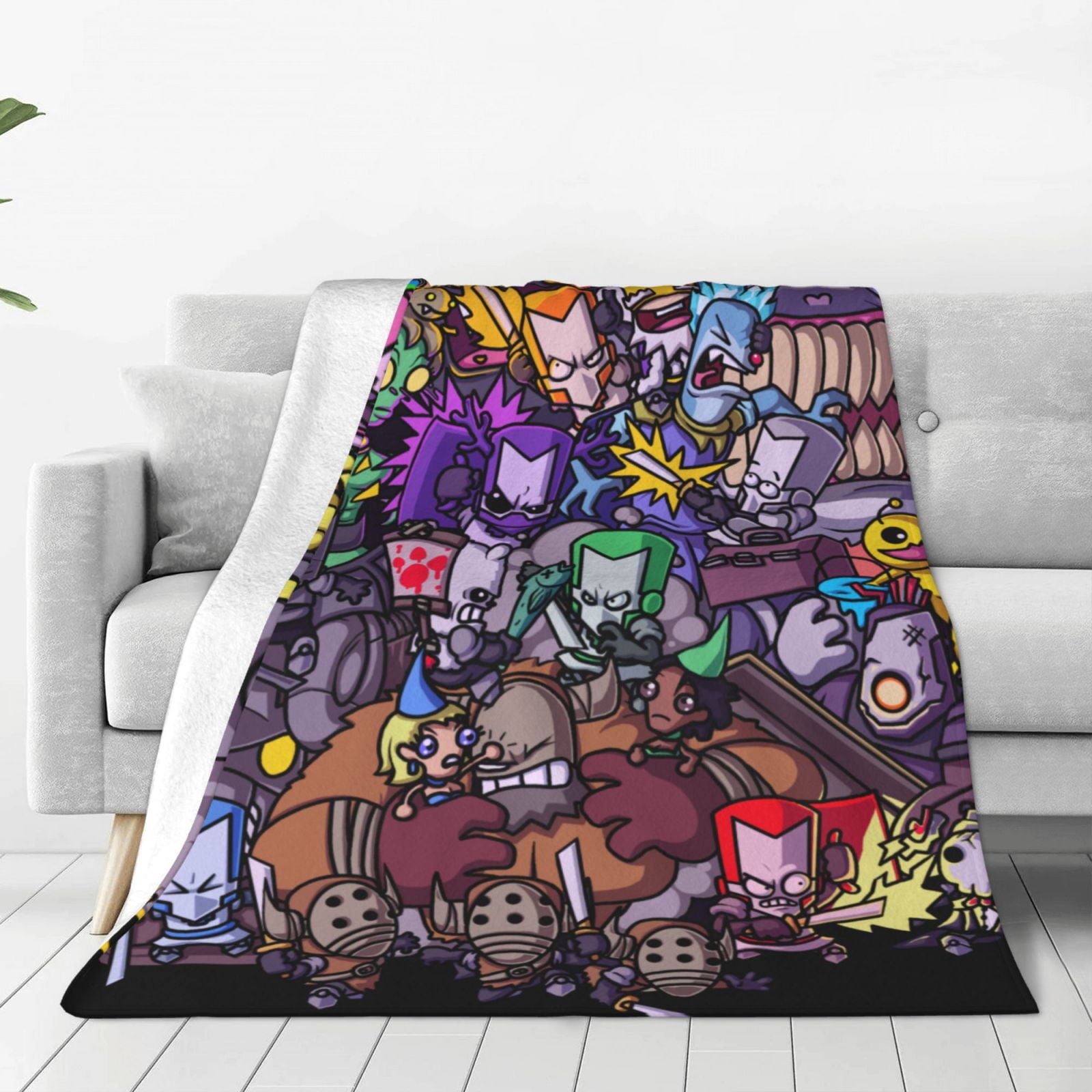 Castle Crashers Flannel Blanket Cozy Ultra-Soft Micro Fleece Throw
