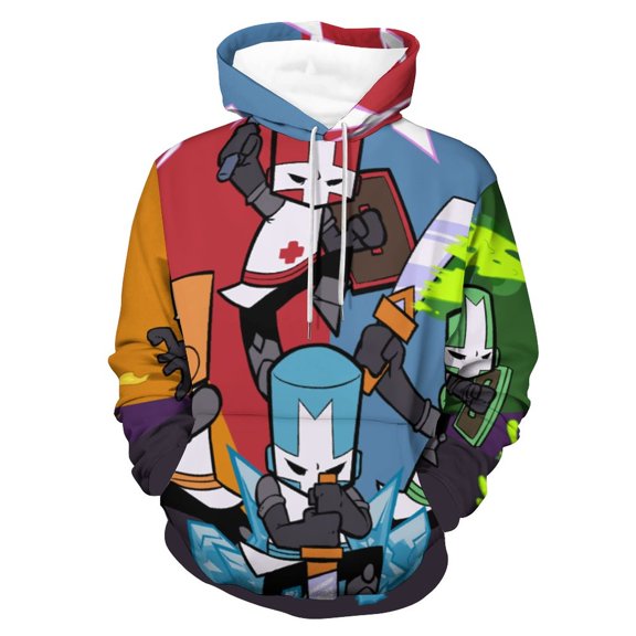 Castle Crashers Hoodie Casual Coat for Men Women Hooded Sweatshirt Soft Lightweight Sweater Tops L