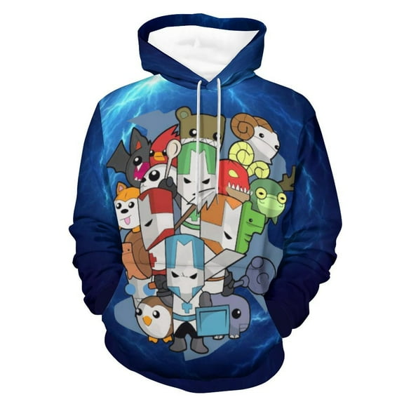 Castle Crashers Hoodie Casual Coat for Men Women Hooded Sweatshirt Soft Lightweight Sweater Tops S