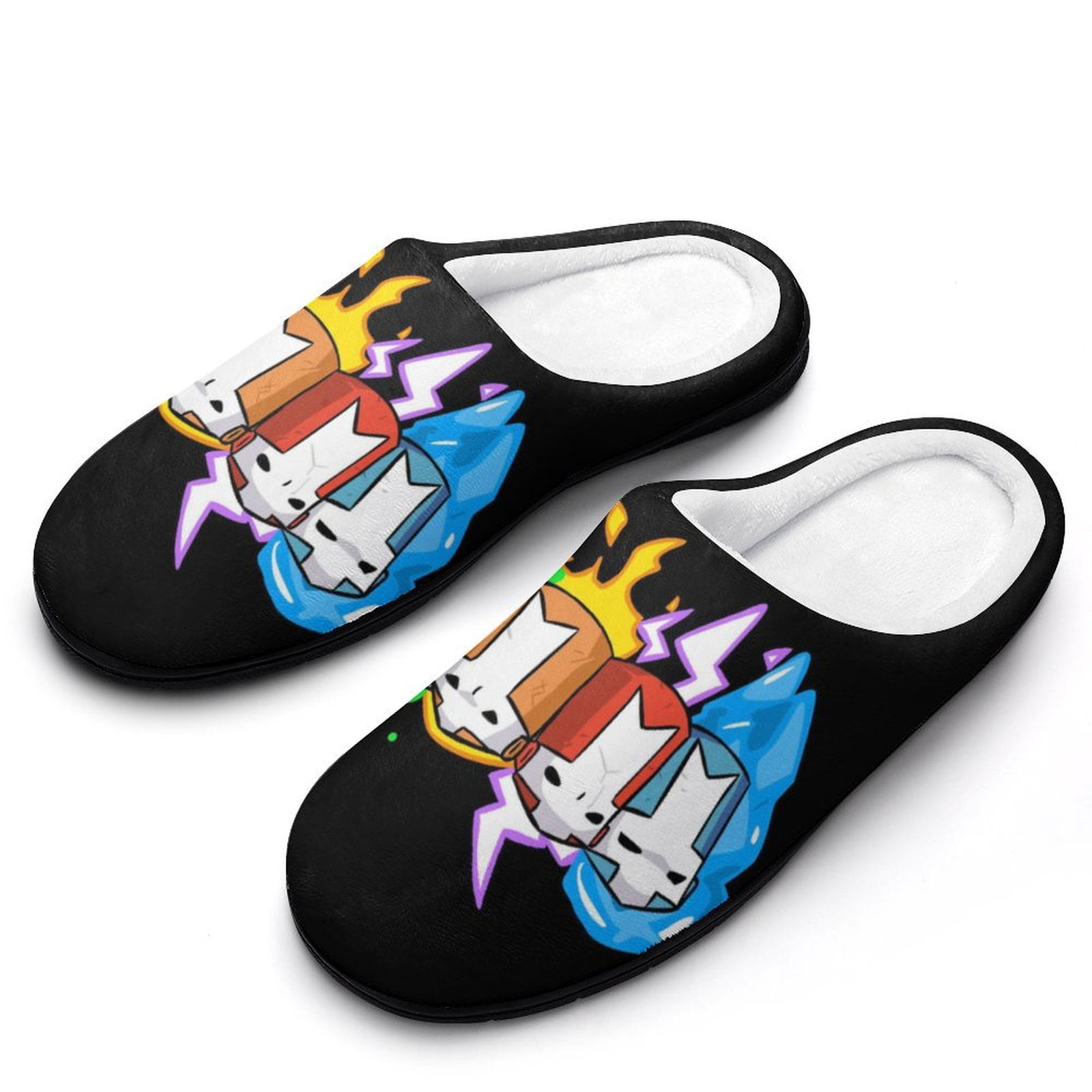 Castle Crashers Knight Game Men's Cotton Slippers Winter Fuzzy ...