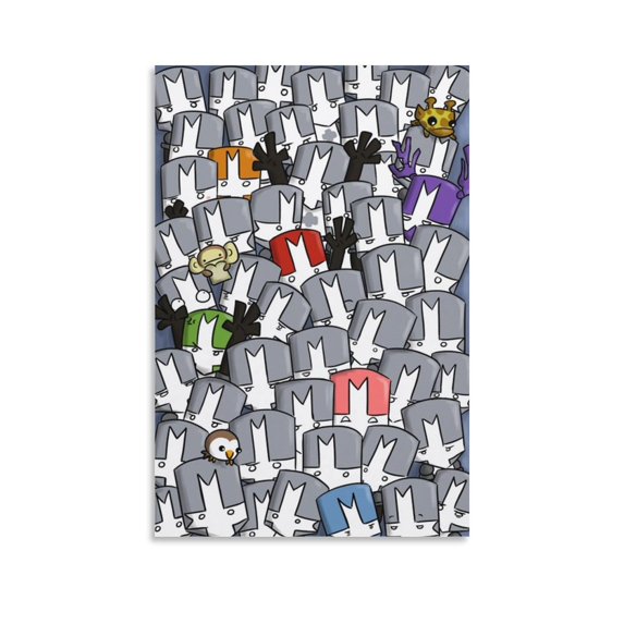 Castle Crashers Paintings, 8x12inch Single Hanging Painting Home Decor Canvas Wall Art Painting