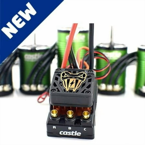 Castle Creations CSE010-0166-03 1-10 Scale Copperhead 10 1406-6900KV Surface ESC Motor
