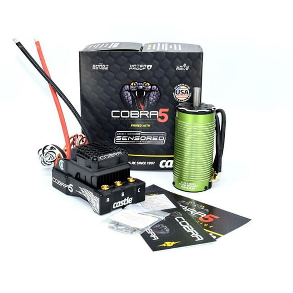Castle Creations CSE010-0179-03 Cobra 5 8S 33.6V ESC 20A PEAK BEC with 1721-1260KV Motor