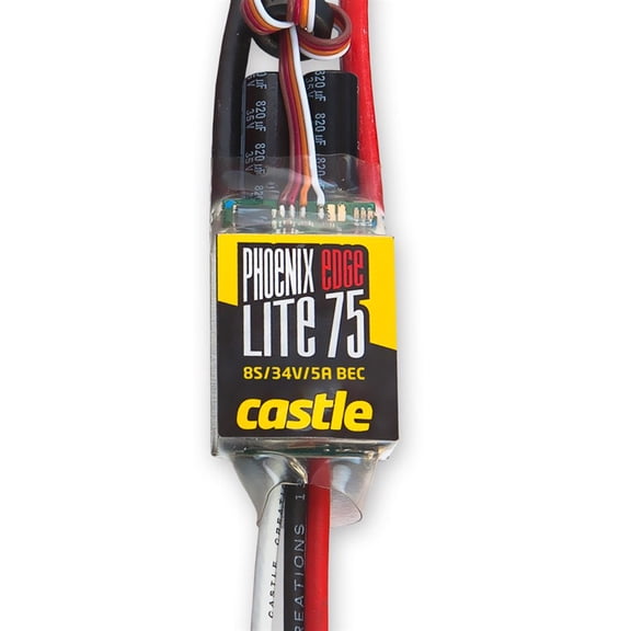 Castle Creations Phoenic Edge Lite 75-Amp 34V ESC w/5 Amp BEC CSE010011200 Speed Controls Aircraft