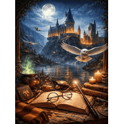 Castle Diamond Art Kits for Adults, Diamond Painting Kits for Beginners, 5D DIY Full Drill Round Rhinestone Gem Art Crafts Paintings for Home Decor 12x16Inch