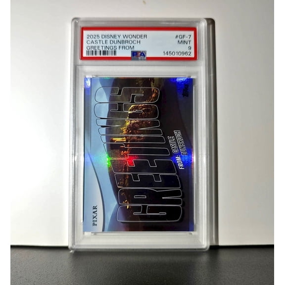 Castle DunBroch 2025 Topps Disney Wonder #GF-7 Greetings From Card Brave PSA 9