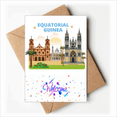 thumbnail image 1 of Castle Equatorial Guinea Art Deco Fashion Welcome Back Greeting Cards Envelopes Blank, 1 of 4