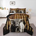 thumbnail image 1 of Castle Fairy 2-Piece Twin Comforter Set with Highland Cow Flag Design, 1 of 8