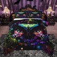 thumbnail image 1 of Castle Fairy 3-Piece Queen Size Comforter Set - Flying Moth Gothic Nature Print, 1 of 8