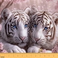 thumbnail image 1 of Castle Fairy 3D Tiger Print Fabric by the Yard 1 Yard, Animal Theme Room Decor Fabric by the Yard, Pink Floral Fabric for Sewing, Ultra Soft Home Decor, 1 of 6