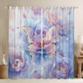 thumbnail image 1 of Castle Fairy Abstract Dreamy Butterfly Black Out Curtains for Girls Women Teens,Floral Flower Rose Curtains Pack Of 2 (42X63 Each),Romantic Gradient Bedroom Curtains,Microfiber Bedroom Decor, 1 of 6