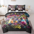 thumbnail image 1 of Castle Fairy Abstract Gamepads Bedding Comforter Set,Graffiti Splash Full Bedding Set, 1 of 8