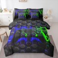 thumbnail image 1 of Castle Fairy Abstract Gamepads Bedding Comforter Set,Video Game Queen Bedding Sets, 1 of 8
