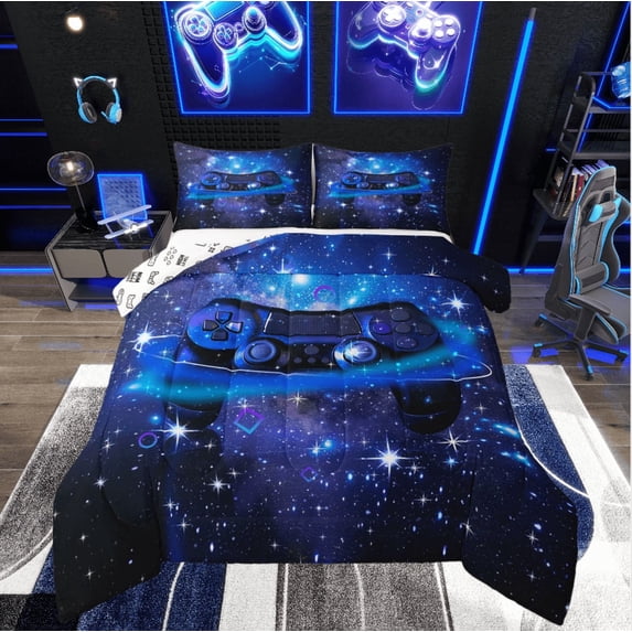 Castle Fairy Twin 2-Piece Abstract Gamer Galaxy Comforter Set