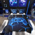 thumbnail image 1 of Castle Fairy Abstract Gamer 7-Piece Twin Bedding Sets,Video Game Bedding Comforter Set,3D Geometric Breathable Sheet Sets,Super Cozy Gamepads Room Decor,Reversible, 1 of 8