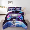 thumbnail image 1 of Castle Fairy Abstract Gamer Twin Comforter Sets for Adults,Bling Cosmos Galaxy Bedding Set, 1 of 8