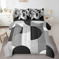 thumbnail image 1 of Castle Fairy Abstract Geometric 7 Pieces Bedding Comforter Set for Women Men,Black Grey Full Bedding Set Lightweight,Vintage Aesthetic Fitted Sheet Flat Sheet,Ultra Soft Home Decor, 1 of 8