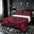 thumbnail image 1 of Castle Fairy Abstract Gothic Skull Queen Sheets 4 Pieces,Boho Floral Damask Queen Sheet Sets,Black Red,1 Fitted Sheet,1 Flat Sheet and 2 Pillowcases, 1 of 6