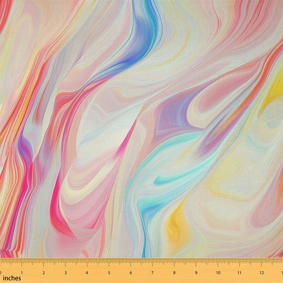 Castle Fairy Abstract Gradient Fabric by the Yard 5 Yard,Dreamy Princess Sewing Fabric,Ombre Watercolor Fabric for Sewing,Ultra Soft Tie Dye Home Decor