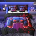 thumbnail image 1 of Castle Fairy Abstract Gradient Gamer Twin Bedding Sets 7-Piece for Female Men,Graffiti Splash Bedding Comforter Set Microfiber,Video Game Breathable Sheet Sets,Breathable Home Decor,Reversible, 1 of 8