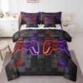 thumbnail image 1 of Castle Fairy Abstract Hexagon Gamepads Bedding Comforter Set,Video Game King Bedding Sets, 1 of 8