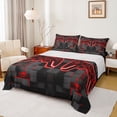 thumbnail image 1 of Castle Fairy Abstract Hexagon Gamepads Queen Sheet Sets for Kids Teens,Video Game Bed Set, 1 of 7