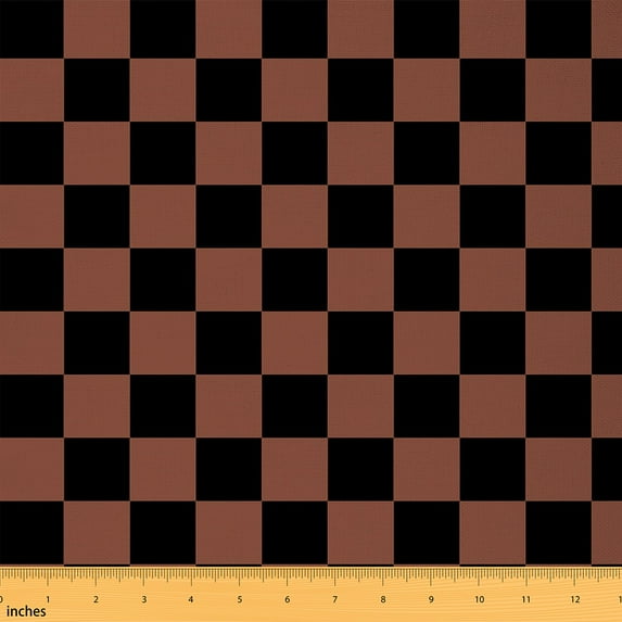 Castle Fairy Abstract Lattice Boy Fabric by the Yard 3 Yards,Geometric Grid Sewing Fabric,Minimalist Checkered Fabric for Sewing,Super Cozy Room Decor