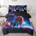 thumbnail image 1 of Castle Fairy Abstract Lion Wildlife Bedding Comforter Set,Cosmos Galaxy King Bedding Sets, 1 of 8