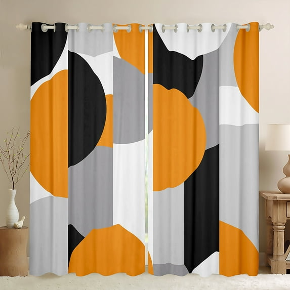 Castle Fairy Abstract Minimalist Curtains Pack Of 2 (42X84 Each) for Teens Girls Boys,Geometric Semicircle Curtains Blackout,Vintage Aesthetic Bedroom Curtains,Super Cozy Room Decor