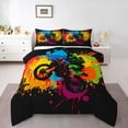 thumbnail image 1 of Castle Fairy Abstract Motocross Queen Comforter Set,Extreme Sport Bedding Comforter Set, 1 of 8