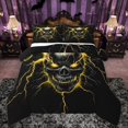 thumbnail image 1 of Castle Fairy Abstract Skull Full Size Comforter Sets 3-Piece for Teens Adults,Gothic Style Bedding Comforter Set,Gradient Lightning Lightweight Bedding Sets,Super Cozy Room Decor,Reversible, 1 of 8
