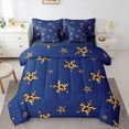 thumbnail image 1 of Castle Fairy Abstract Stars Print Bedding Comforter Set,Cheetah Print King Bedding Sets, 1 of 8