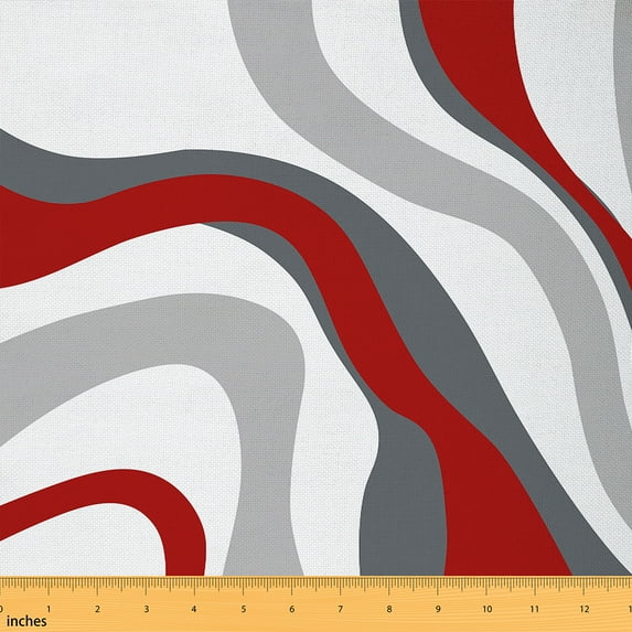 Castle Fairy Abstract Stripes Girl Fabric by the Yard 3 Yards,Geometric Lines Sewing Fabric,Mid Century Fabric for Sewing,Super Cozy Room Decor