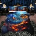 thumbnail image 1 of Castle Fairy Abstract Tiger Dragon Twin Comforter Sets,Gothic Style Bedding Set, 1 of 8