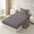 thumbnail image 1 of Castle Fairy Abstract Vertical Line Twin Sheets 3pcs,Watercolor Thin Strip Bedding,Pink Black,1 Flat Sheet, 1 Fitted Sheet and 1 Pillowcase, 1 of 7