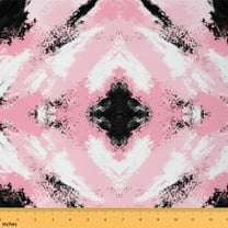 Castle Fairy Abstract Vintage Fabric by the Yard 1 Yard,Watercolor Artwork Home Decor Fabric by the Yard,Geometric Plaid Room Decor Fabric by the Yard,Super Cozy Gradient Room Decor