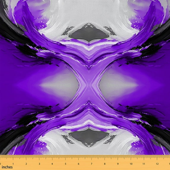 Castle Fairy Abstract Vintage Fabric by the Yard 1 Yard,Watercolor Artwork Home Decor Fabric by the Yard,Geometric Plaid Room Decor Fabric by the Yard,Super Cozy Gradient Room Decor